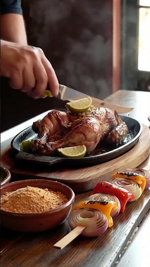 Brazilian Churrasco Roast Chicken 🇧🇷🔥 | Garlic Butter, Lime & Chimichurri Feast