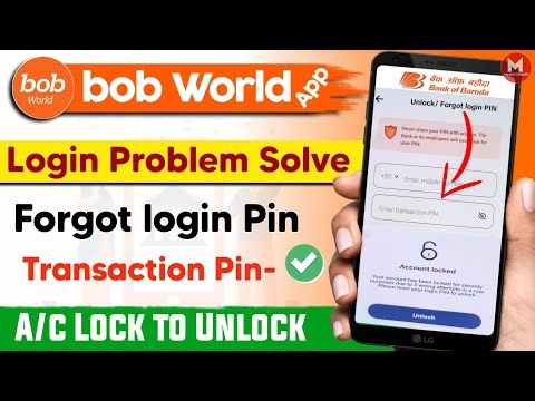 Bob World App Login Problem Solve ✅️ । Bob World App Login Pin Or Transaction Pin Forgot