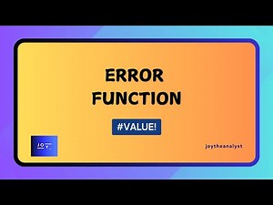 How to Get Rid of the #VALUE! Error in Excel