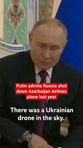 Russian President Vladimir Putin has admitted that his country’s air defences were responsible for shooting down an Azerbaijan Airlines plane that crashed in Kazakhstan on Christmas Day, killing 38 | The Independent