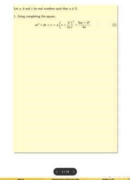 The general quadratic function #mathskillsdevelopment