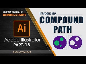 Compound path | Adobe Illustrator Malayalam tutorial Part-18