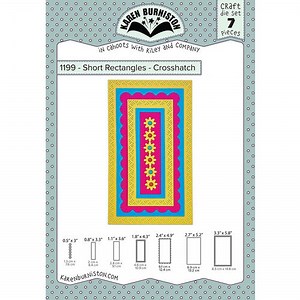 Karen Burniston - Craft Dies - Short Rectangles - Crosshatch