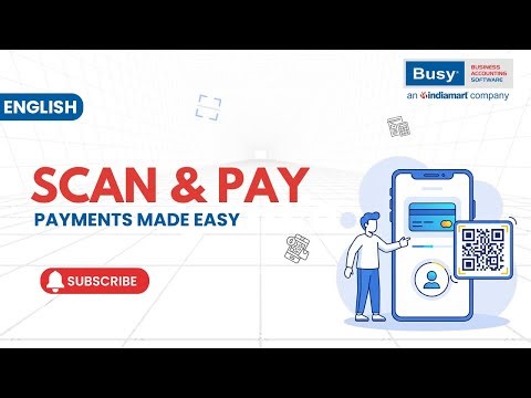 UPI QR Code on Invoice & Ledger in BUSY | Scan & Pay Made Easy | English