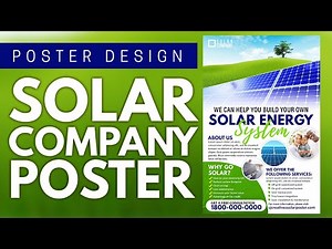 Solar Company Poster Design Concept Timelapse | SJ Digital Lab
