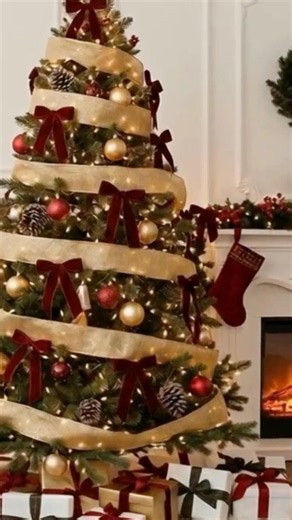 Árbol Navideño con Moños y Listones TENDENCIAS NAVIDEÑAS 2026 #christmas #home #navidad