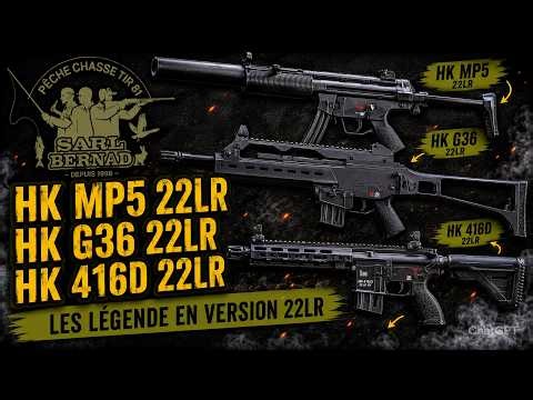 Test & Review : HK MP5 / 416D / G36 en .22LR au stand de tir