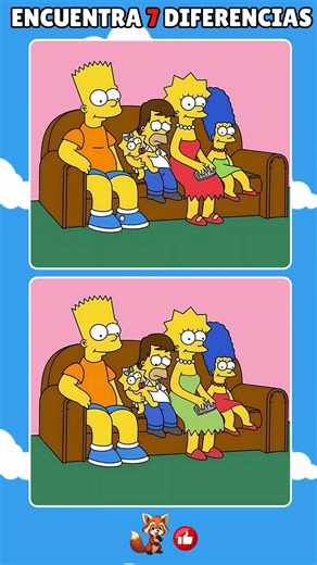 ¿Nivel DIFÍCIL? 🤯 Encuentra las 7 diferencias en los Simpson #simpsons