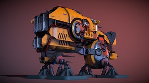 Sci-Fi Hoverbike (on service) - Download Free 3D model by futaba@blender (@futaba_blender)