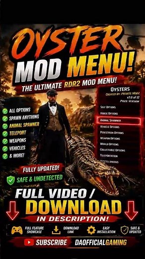 NEW RDR2 Oyster Mod Menu is INSANE! (Full Showcase + Download)