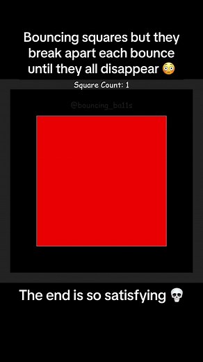 Satisfying Square Bouncing until Disappearing | ADHD TikTok
