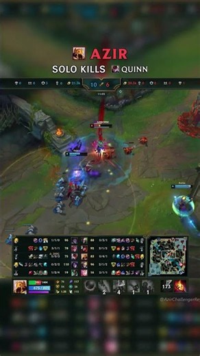 Azir SOLO KILLS Quinn | EUW Master Patch 26.17 #shorts