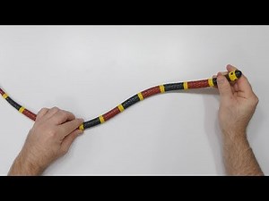 Cosclay - Deadly Coral Snake (RUBBER polymer clay!)