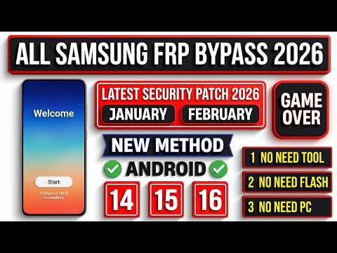 🔓 How To Bypass FRP on Any Samsung Phone (Android 14/15/16) | Latest Patch 2026 | No PC
