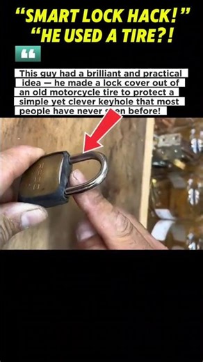 Genius Trick! Padlock Protection Using Old Motorcycle Tire 🔒