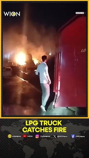 India: Truck Carrying LPG Cylinders Catches Fire After Collision on Jaipur-Ajmer Highway |WION Short