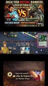 MYTHIC Top 2000 Match | Dinosaurs Too Slow! 🦖 | MTG Arena