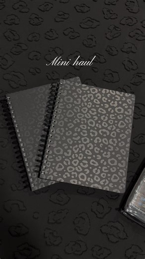 Finally found the notebook I was looking for 🖤 ##blackleopard##notebook##haul##digitaldiary