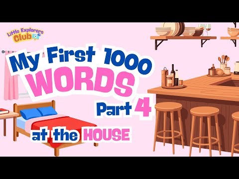 1000 Vocabulary Words for Kids – Part 4 | At the House: Bedroom, Dining & Kitchen | Learn English