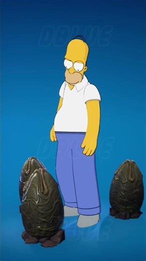 Homer Simpson Opens a Xenomorph Egg - Fortnite