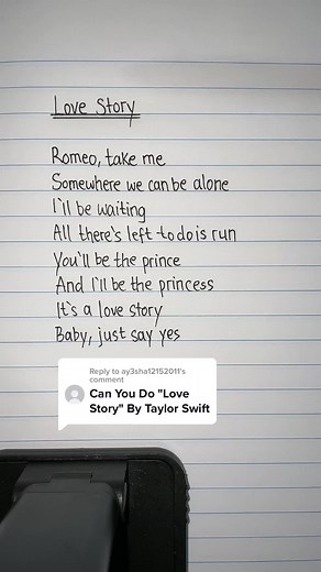 Taylor Swift Love Story Karaoke Lyrics