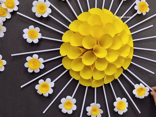 Beautiful Paper Wall Hanging Ideas 💫 #beautiful #wallhanging #virals #homedecor #papercraft #crafts | Imaginative Puja