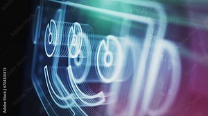 Chatbot ai online assistant support and artificial intelligence chat bot symbol abstract digital concept. Global network and cyber technology background seamless and looped 3d animation. Stock Video