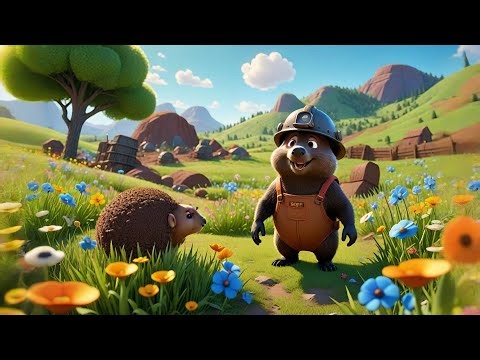 Three Tiny Moles Dig Dig Dig | Animal Song for Kids | Fun Nursery Rhymes & Learning