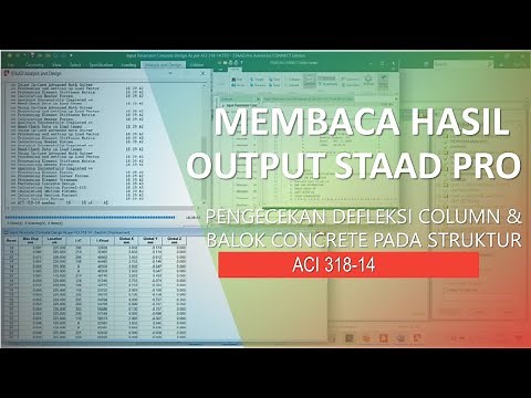 Staad Pro Basic Tutorial #9 Check Staad Pro Output Results and Check Concrete Beam & Column Defle...