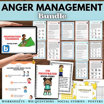 Anger Management & Self-Control Bundle Short Stories & Social Story Autism SEL