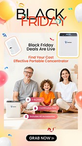 🎉 Black Friday is LIVE at Oxygenvip! 🎉 ✨ Save up to 25% on all products — from portable units to home concentrators 💨 Lightweight, portable, and whisper-quiet — ideal for home, travel, or outdoor adventures 🔧 Reliable and efficient — supported by a 1-year warranty 🚚 Shipping included on orders over $49 — delivered straight to your door Whether you need oxygen for daily wellness, travel, or home care, Oxygenvip has the right concentrator for you. Enjoy healthier, stress-free breathing today!