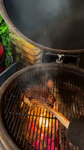Steak AMSR…. Is there a better sight or sound on the BBQ? #steak #tomahawksteak #foodasmr | Onlyslaggin