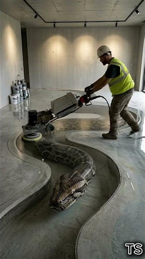 Giant Python Epoxy Floor Pit 🐍😱 | Unreal 3D Floor Transformation
