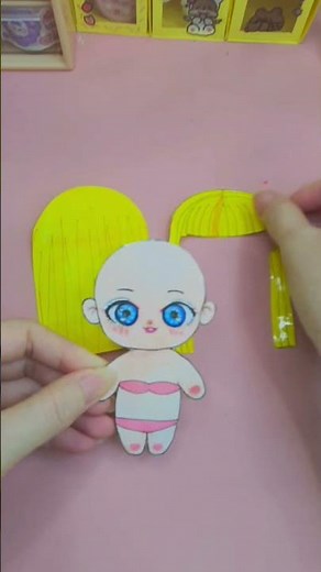 Boneka Kertas Bikin Rambut Boneka Barbie 2 #paperdolls #barbie #shorts