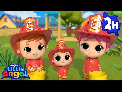 I Want to Be a Firefighter! 🔥👨‍🚒 | Little Angel Job and Career Songs | Nursery Rhymes for Kids