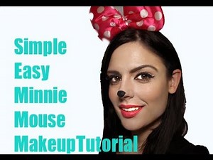 Easy Minnie Mouse Makeup Tutorial 2016