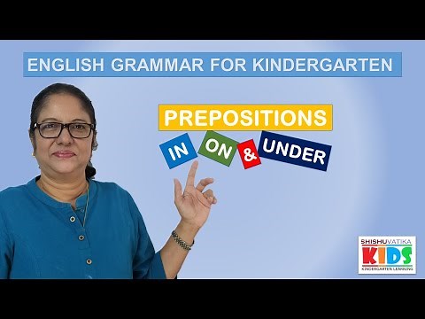 PREPOSITIONS | Position words | In, on & under | English Grammar for UKG