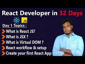 React JS | Day 1 | கற்பது இப்போதே தொடங்குங்கள்! | Become React Developer in 32 Days | Tamil