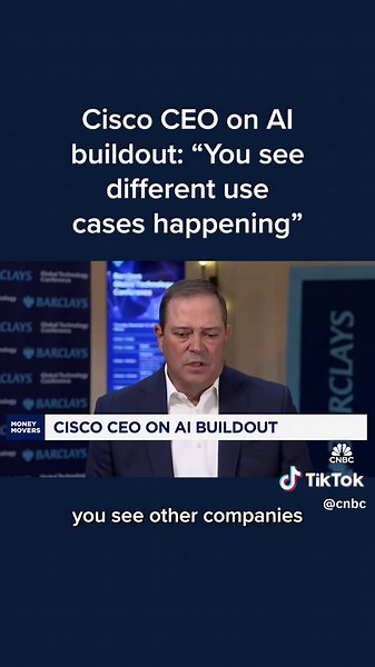 Chuck Robbins, Cisco CEO, joins ‘Money Movers’ to discusses the buildout of AI. Tap the #linkinbio to watch more of the interview. #cnbc