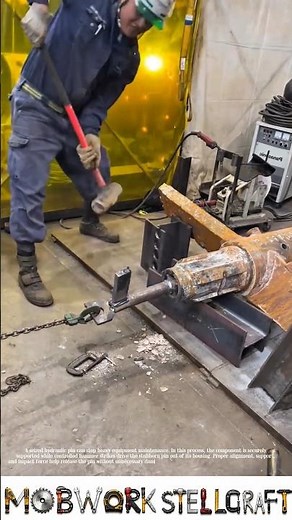 Hydraulic Pin Removal Process | Heavy Equipment Repair with Sledge Hammer
