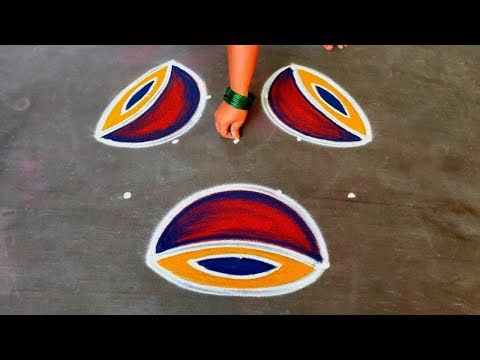 Bhogi melam kolam simple🌹/5*3 bhogi special kolam🌹/sankranti bhogi muggulu🌹/Amazingrangoli