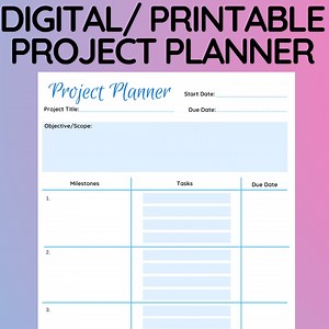 Project Planning Pdf | Digital Project Planner Template | Project Timeline | Project Planner | Project Management Templates Pdf - Etsy UK