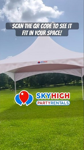 20ft x 20ft High Peak White Tent Rental Texas USA | Elegant Canopy Outdoor Events Weddings & Parties