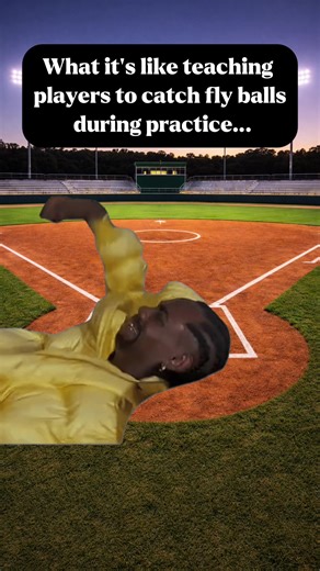 What it’s like teaching kids how to catch a fly ball…#baseballplayer #softballplayer #softballcoach #baseballcoach #baseballmemes