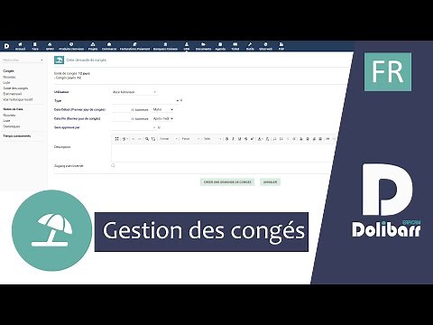 Tutoriel 3 - FR - Gestion des congés dans Dolibarr ERP CRM