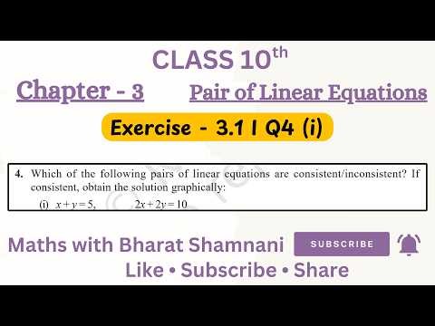 Class 10 Maths Chapter 3 Pair of Linear Equations 📊 | Ex 3.2 Q4(i) Graphical | NCERT 💯