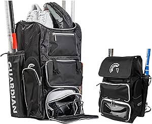 Guardian Baseball Diamond Series Softball Bag for Women or Baseball Bag- Holds 4 Bats - Deluxe Size