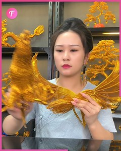 Menina cria pássaro dourado em estilo chinês com arame | Fabiosa Fitness Portugal