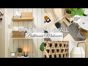 Extreme Small Bathroom Makeover | Modern Farmhouse + DIY Shiplap | DIY