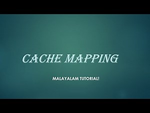 Cache Mapping | Computer organization | Malayalam Tutorials